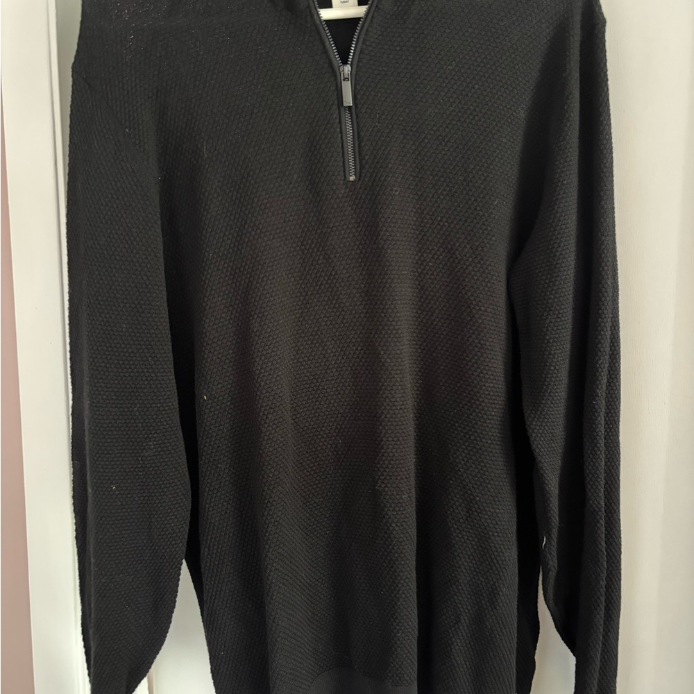 Brax Men's Black Half-Zip Sweater